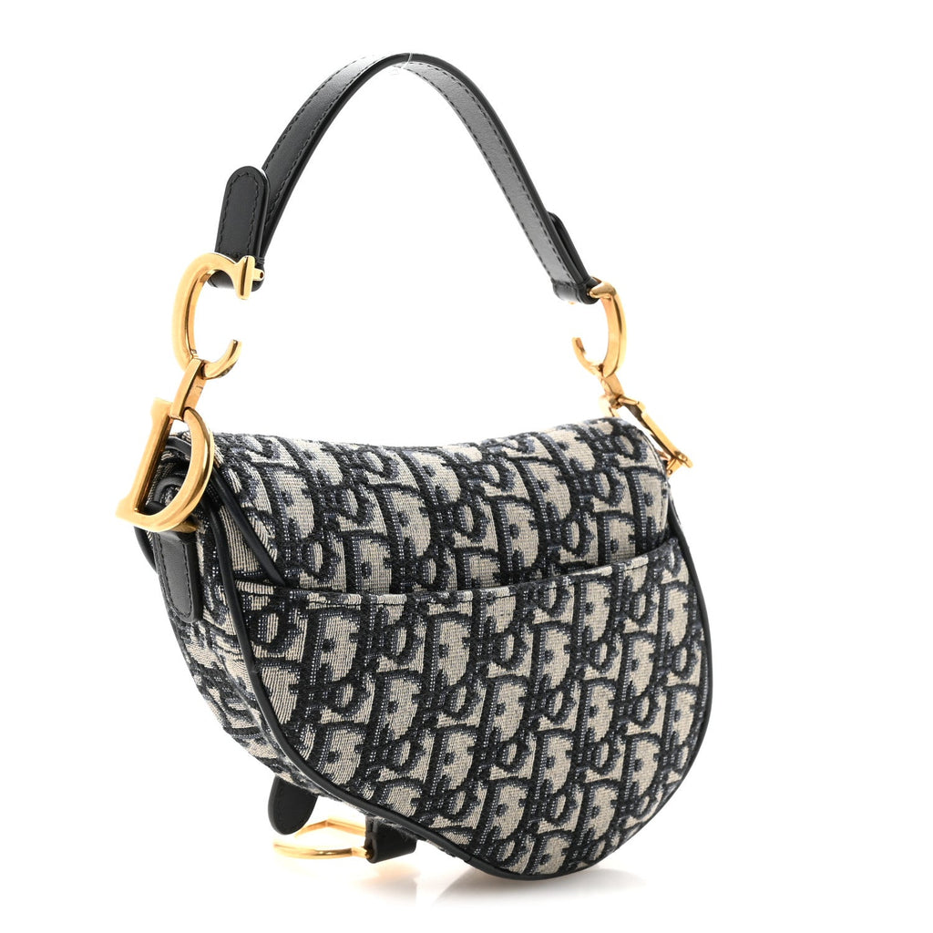 Oblique Mini Saddle Bag Blue