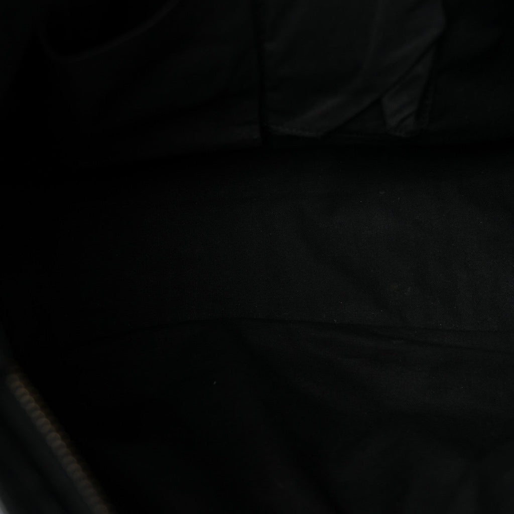 Calfskin Crocodile Embossed Giant 12 Gold Hardware City Black