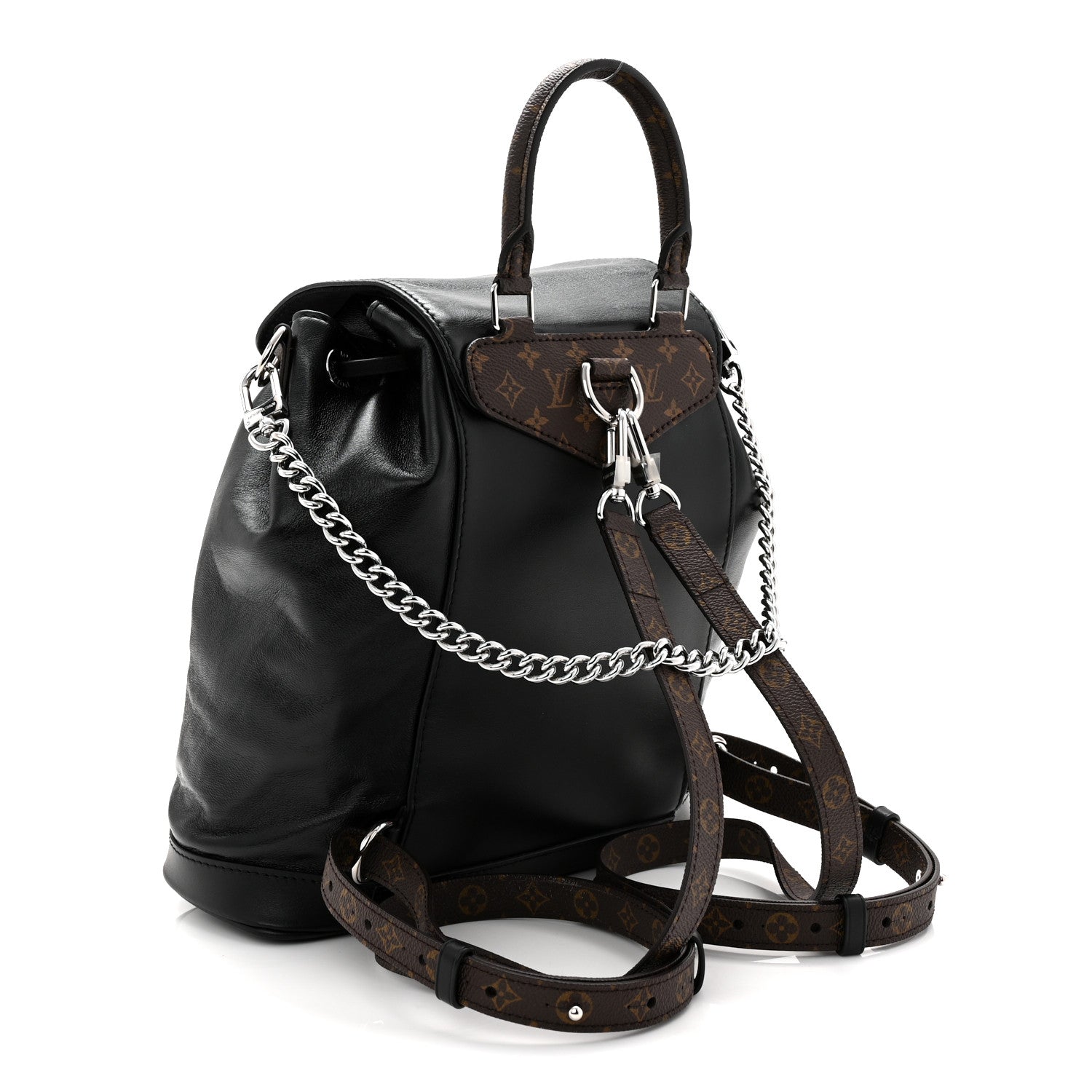 Lambskin Monogram Montsouris Vibe PM Black