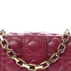 Lambskin Cannage Medium Miss Dior Flap Fuchsia