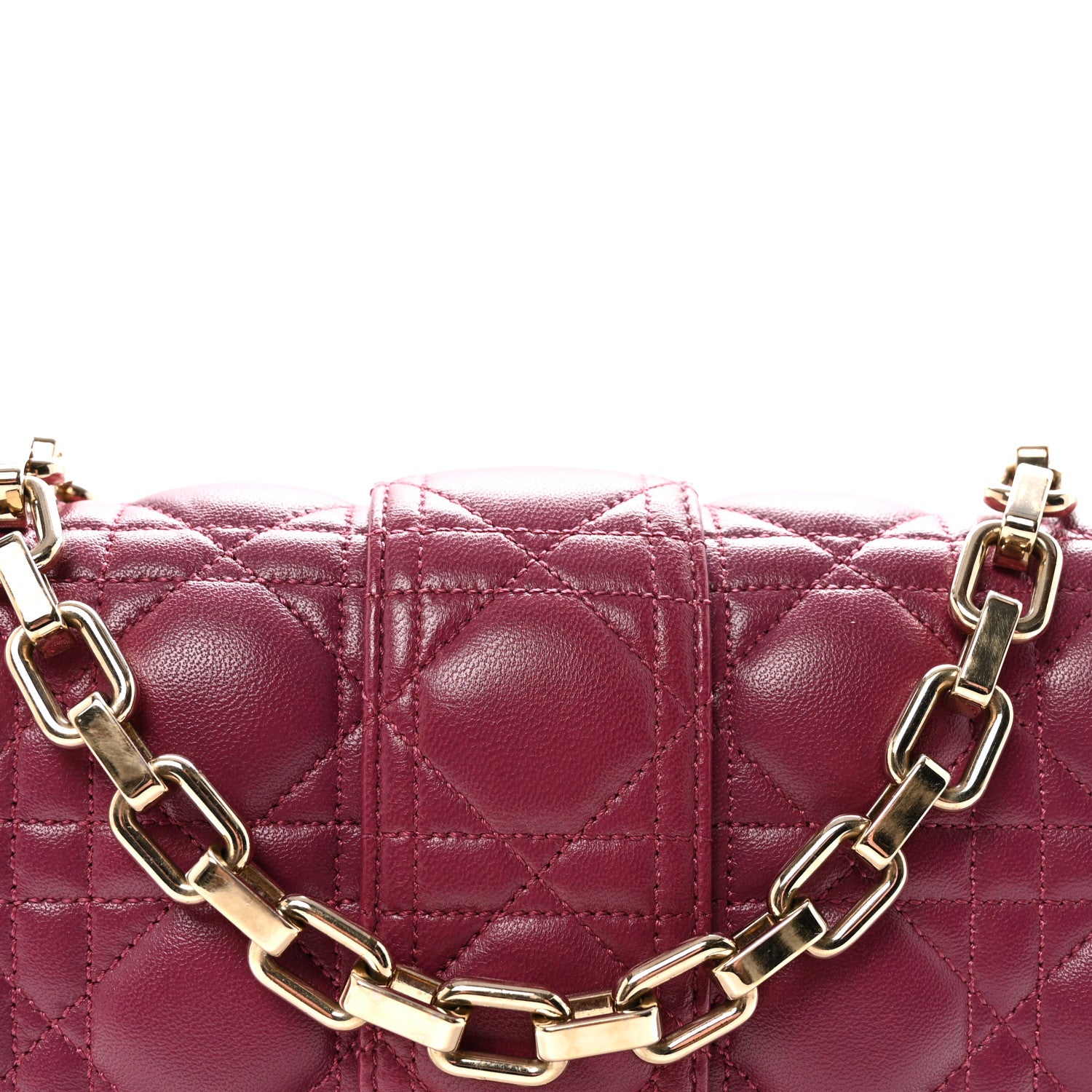 Lambskin Cannage Medium Miss Dior Flap Fuchsia