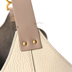 Grained Calfskin Small Marcie Hobo Bag Sweet Beige