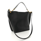 Grainy Calfskin VLogo Escape Hobo Bag Black