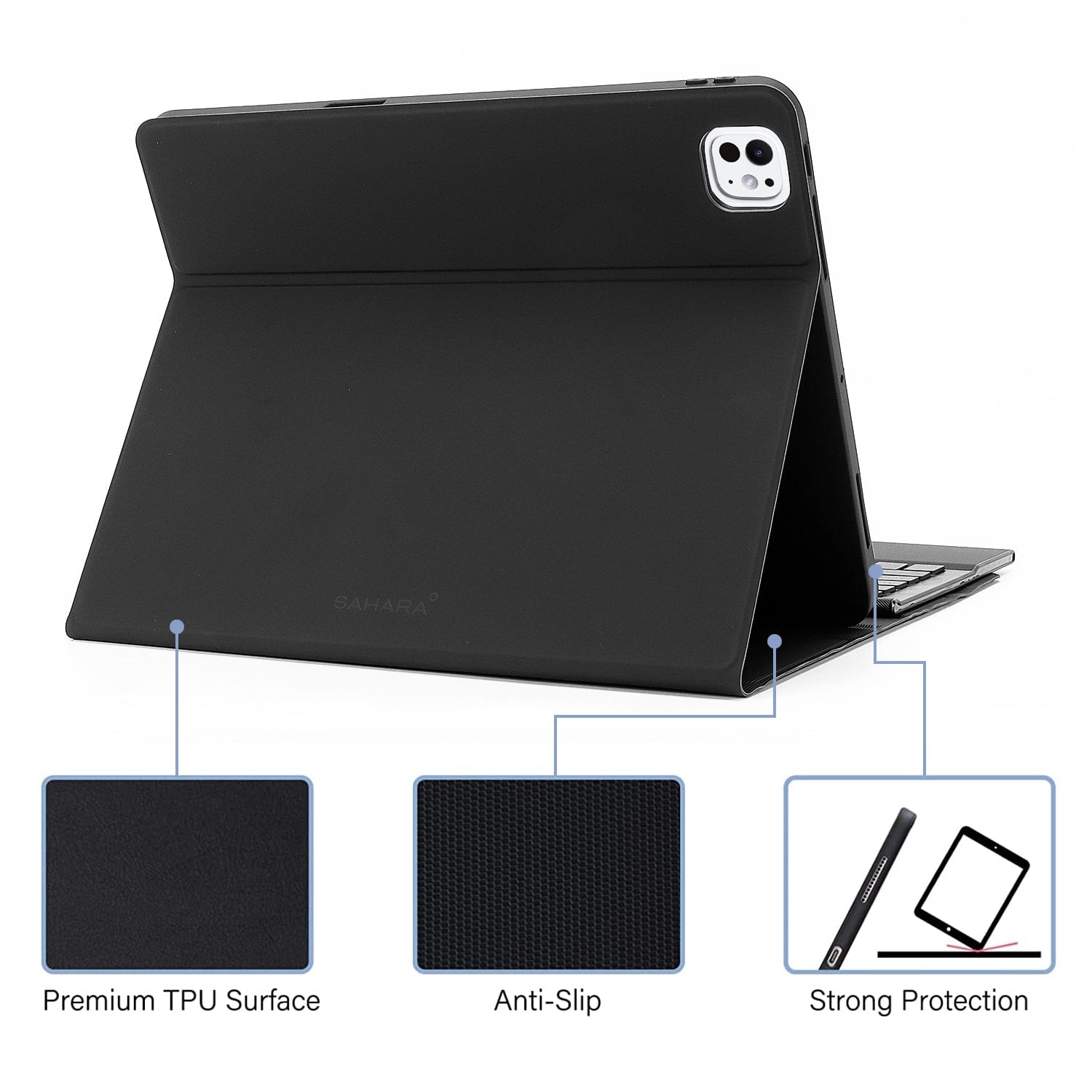 SAHARA - Navigate Series Keyboard Case - iPad Pro 11" M4 - Black