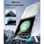 Entronix [Magnetic] Case Compatible with Galaxy Z Flip 6 - [Hard Back] Slim Clear