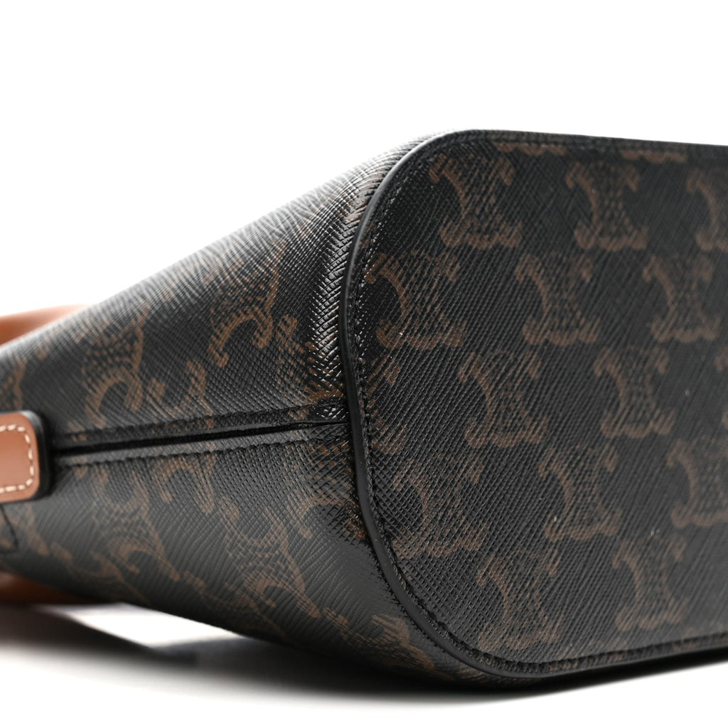 Canvas Calfskin Triomphe Teen Honorine Bag Tan