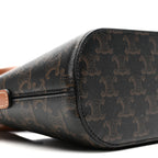 Canvas Calfskin Triomphe Teen Honorine Bag Tan