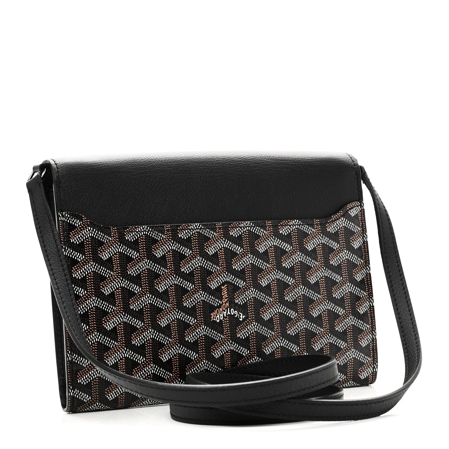 Goyardine Calfskin Chypre Wallet Pouch Black