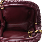 Nappa Intrecciato Small The Lauren 1980 Clutch With Chain Barolo