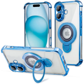 Entronix [Magnetic] Case Compatible with iPhone 17 - [Clear Back] Luxury Glossy Gripstand
