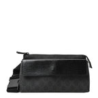 GG Plus Monogram Waist Belt Bag Black