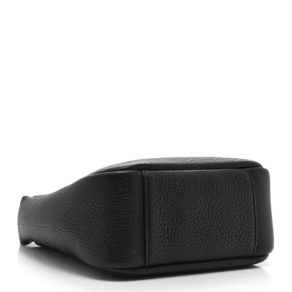Grained Calfskin Baby Le 5 A 7 Supple Hobo Black