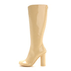 Patent Lambskin Atomic Boots 39 Rubber