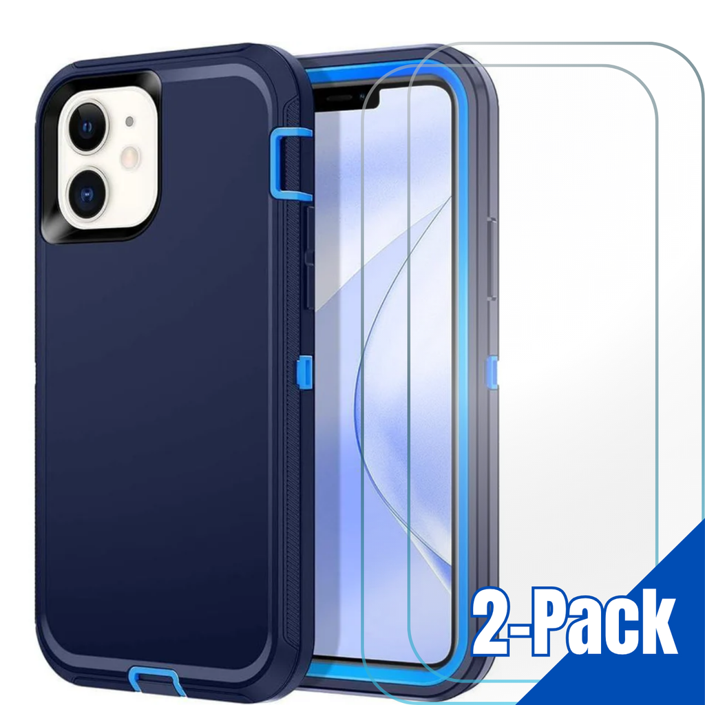 Entronix Bundle Compatible with iPhone 11 - Heavy Duty Case & 2 Clear Screen Protectors