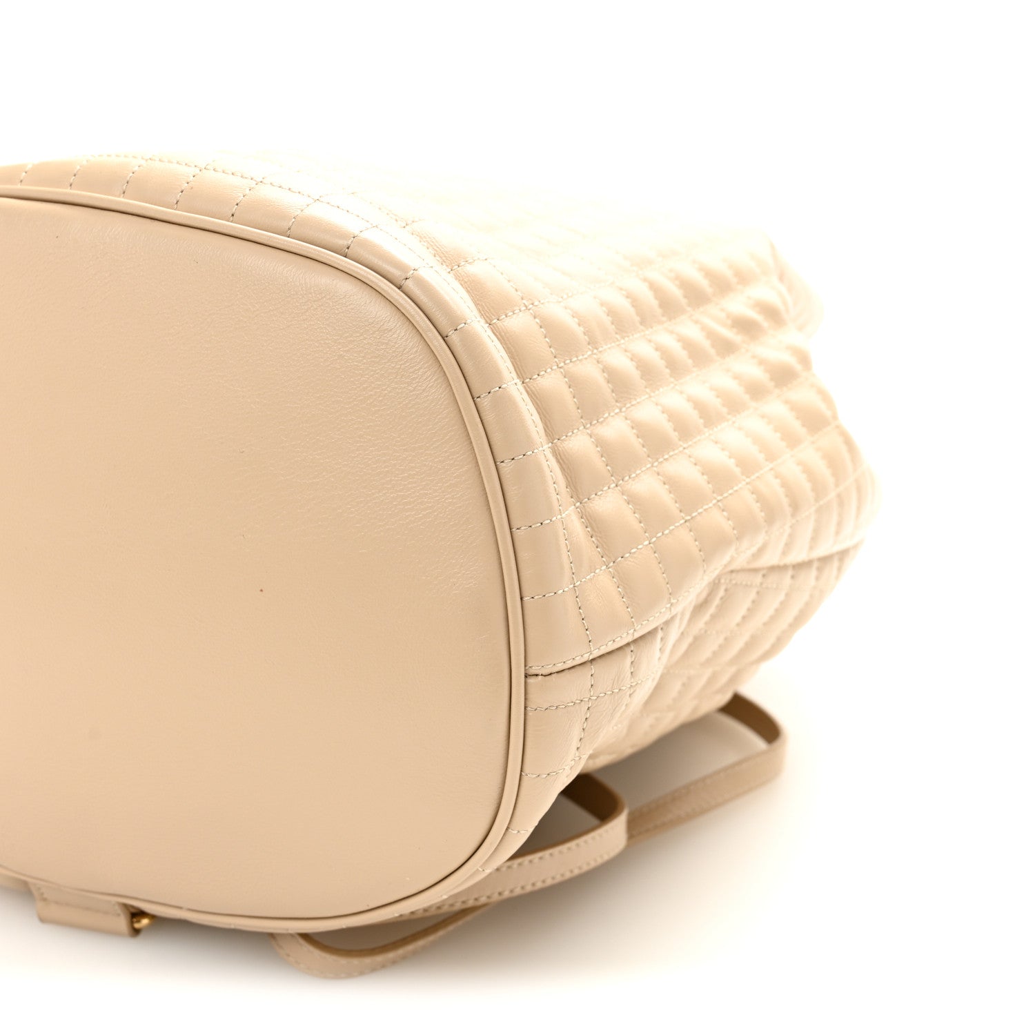Calfskin Quilted Small C Backpack Nude