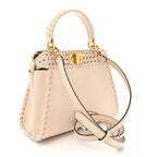 Nappa Interlace Mini Peekaboo Iconic Satchel Camelia