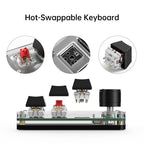 Programming Macro Custom Knob Keyboard RGB 3 Key Copy Paste Mini Button Photoshop Gaming Keypad Mechanical Hotswap Macropad - Wired/Red Switch