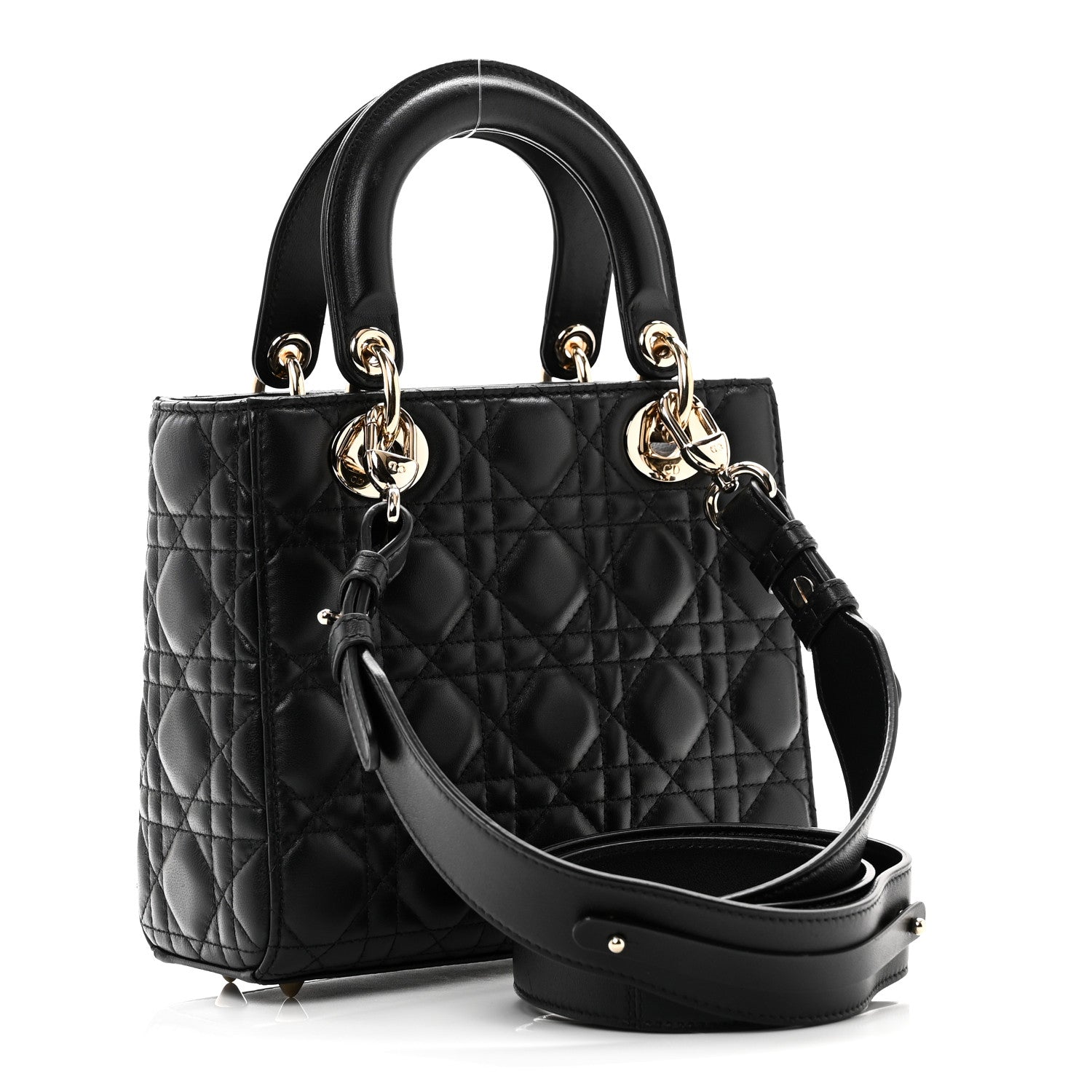 Lambskin Cannage Small My ABCDior Lady Dior Black