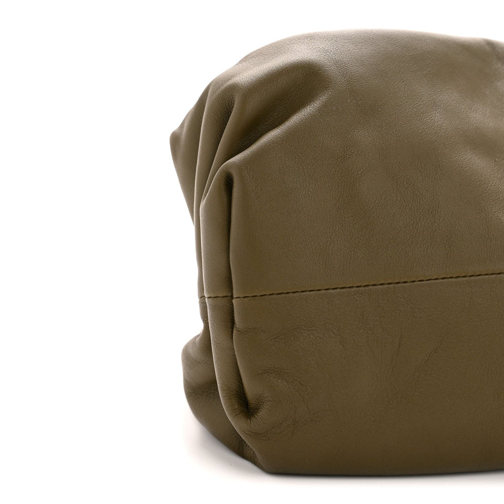 Smooth Butter Calf The Pouch Oversized Clutch Kaki Fondent