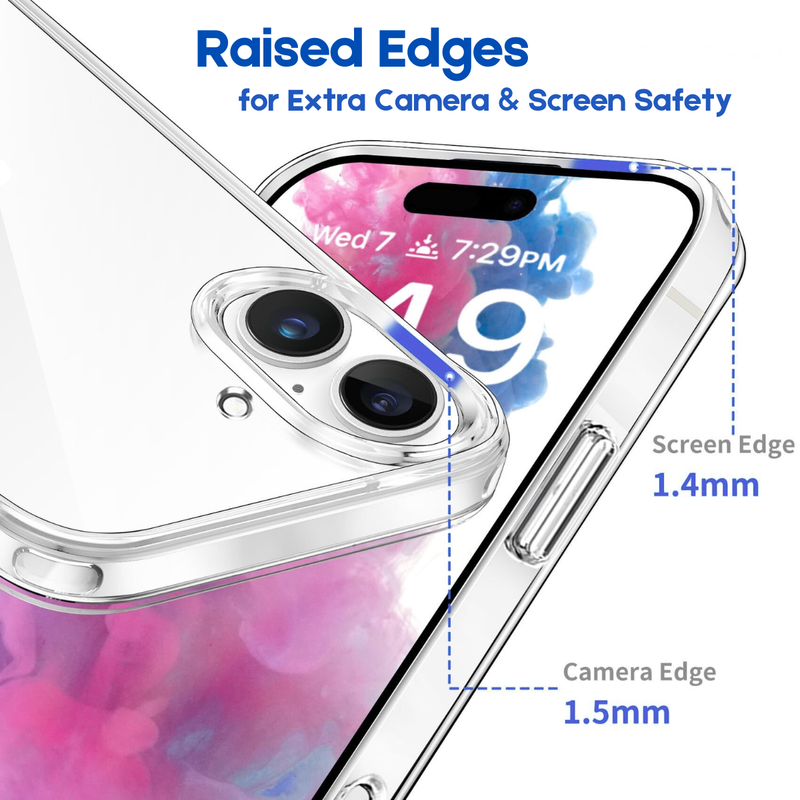 Entronix Case Compatible with iPhone 17 - [Hard Back] Slim Clear