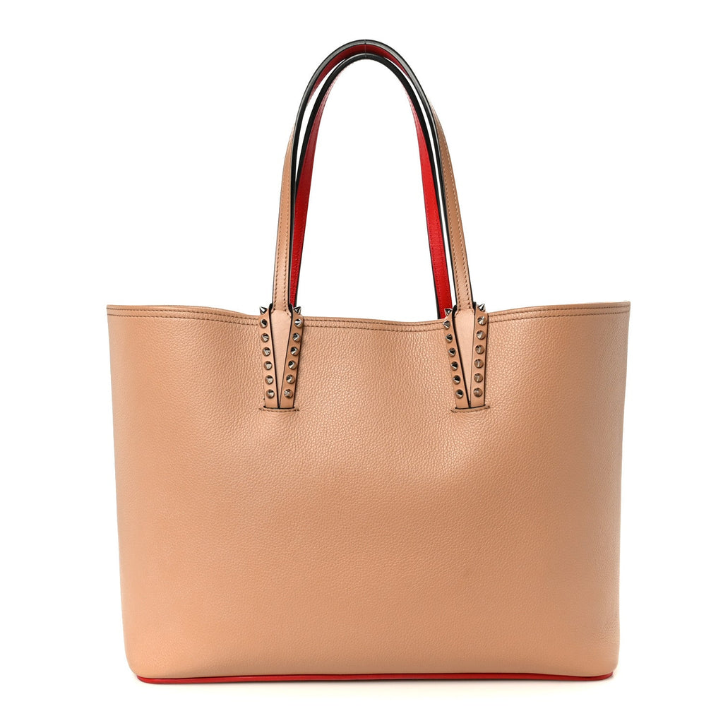 Calfskin Spikes East West Cabata Tote Nude