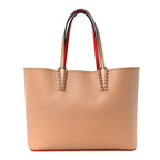 Calfskin Spikes East West Cabata Tote Nude