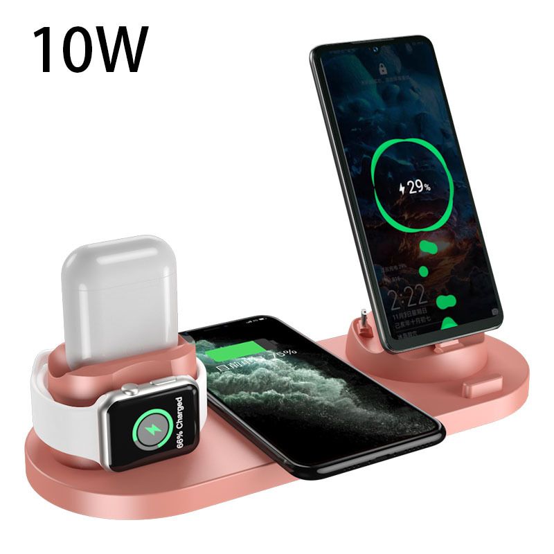 Wireless Charger For IPhone14 13 Fast Charger For Phone Fast Charging Pad For Phone Watch 6 In 1 Charging Dock Station - 10W