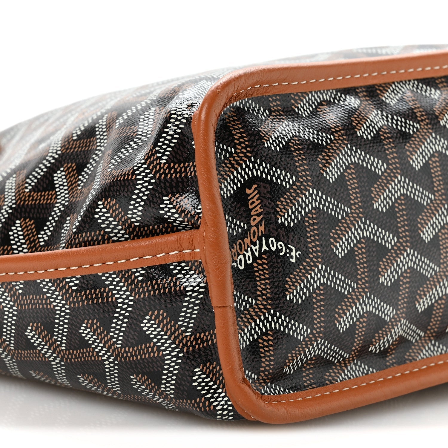 Goyardine Reversible Mini Anjou Black Gold