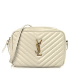 Calfskin Matelasse Monogram Lou Camera Bag Crema Soft
