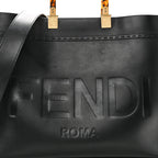 Vitello King Plexiglass Medium Fendi Sunshine Shopper Tote Black