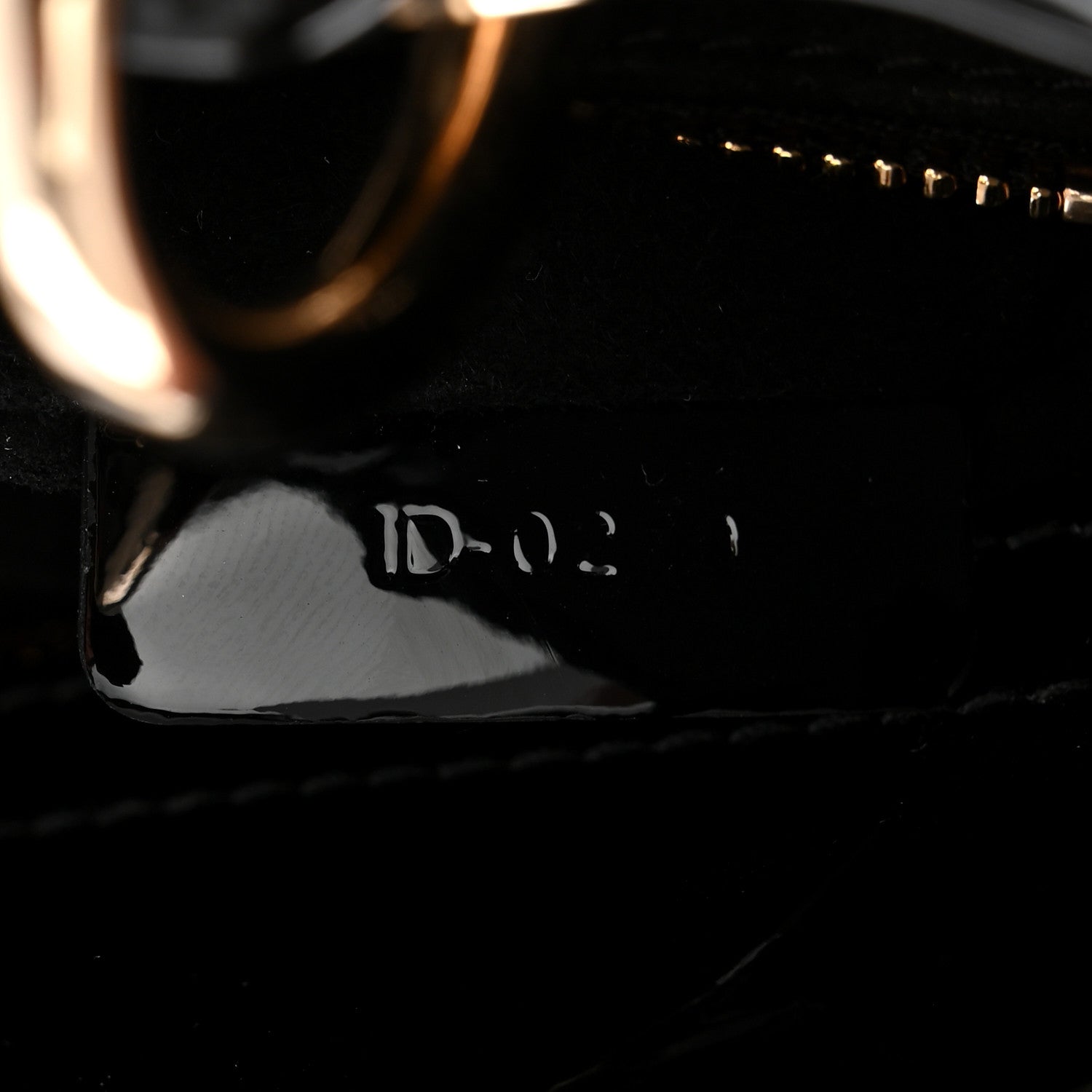 Patent Cannage Mini Lady Dior Black