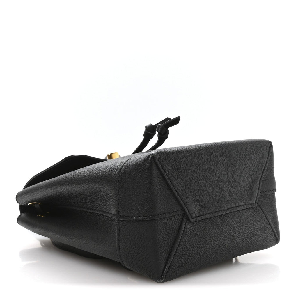 Calfskin Lockme Mini Backpack Black