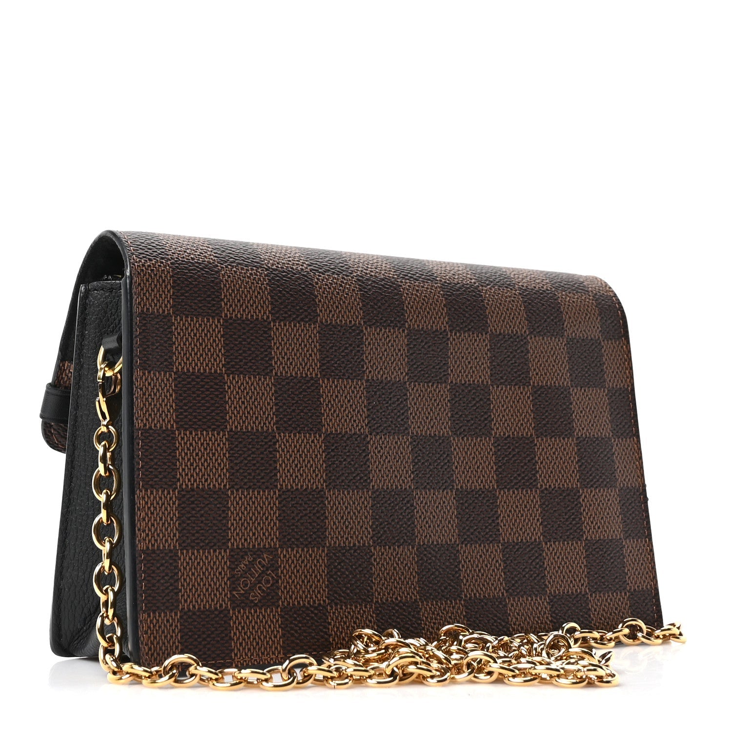 Damier Ebene Vavin Chain Wallet Black