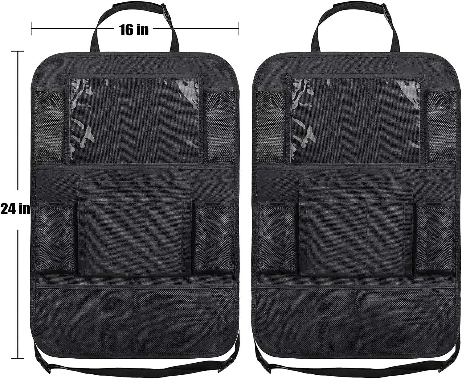 Car Front Seat Organizer | US Quality, Multi-Compartment Storage for Tablets, Laptops, Water Bottles, Fashion Glasses - Fit for All Vehicles,