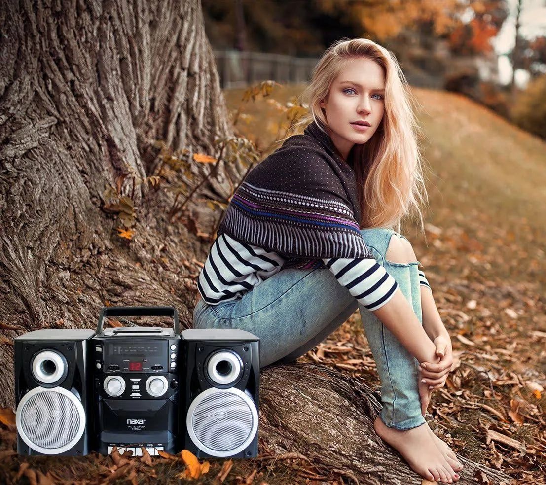 Portable CD Player with AM/FM Stereo Radio Cassette Player/Recorder