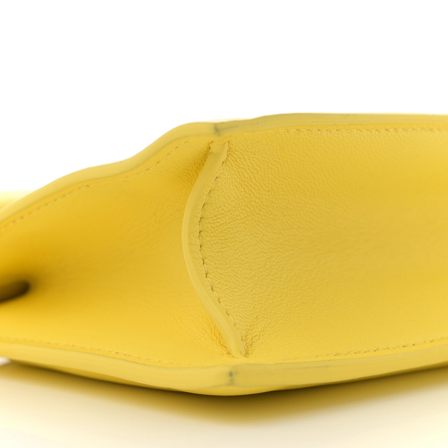 Smooth Calfskin La Petite Pochette Rond Carre Yellow