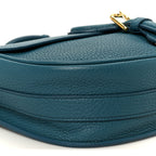 Grained Calfskin Medium Bobby Flap Steel Blue