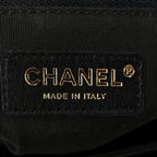 Calfskin Quilted Small Gold Top Handle Flap Black