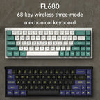 Three-Mode Mechanical Keyboard 68 Keys RGB Hot-Swappable 2.4G Wireless Bluetooth Wired Win/Mac/iPad - -G Yellow switch3