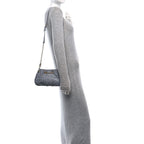 Lambskin Supple Macrocannage Small Ammi Bag Grey