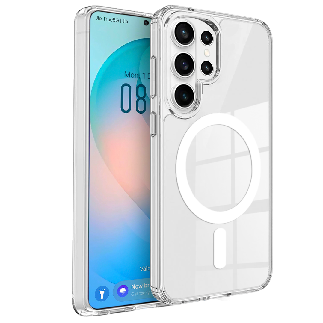 Entronix [Magnetic] Case Compatible with Galaxy S26 Ultra - [Hard Back] Clear Cover