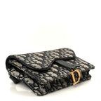 Oblique Saddle Belt Bag Blue