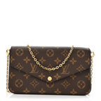 Monogram Pochette Felicie Chain Wallet Fuchsia