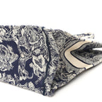Canvas Embroidered Large Dioriviera Toile De Jouy Reverse Book Tote Blue