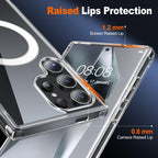 Entronix [Magnetic] Case Compatible with Galaxy S25 Ultra - [Hard Back] Slim Clear