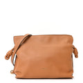 Calfskin Mini Flamenco Knot Clutch Warm Desert