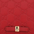 Guccissima Signature Bowy Chain Wallet Hibiscus Red