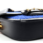 Casy Wool Azalea Calfskin Mini Horsebit 1955 Shoulder Bag Blue China