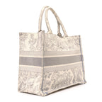 Canvas Embroidered Medium Dioriviera Toile De Jouy Book Tote Gray