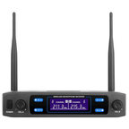 VHF Dual Fixed Channel Professional Wireless Microphone with Carry Case
